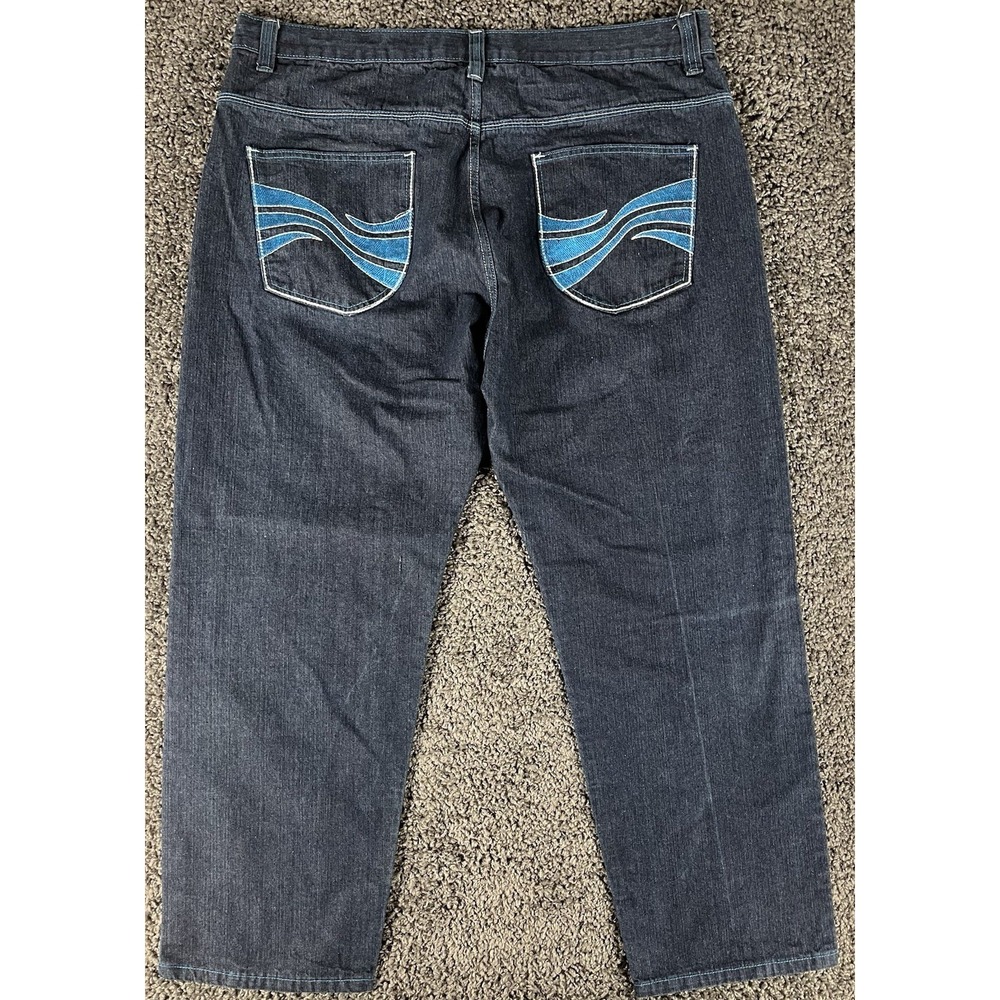 Vintage Y2K Jinzu Blue Jeans Baggy Grunge Size 46x34 Embroidered Coogi Style